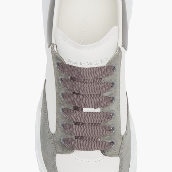 Alexander McQueen Oversized Court Trainer in White/Arctic Grey, Sz 10 - Picture 5 of 11